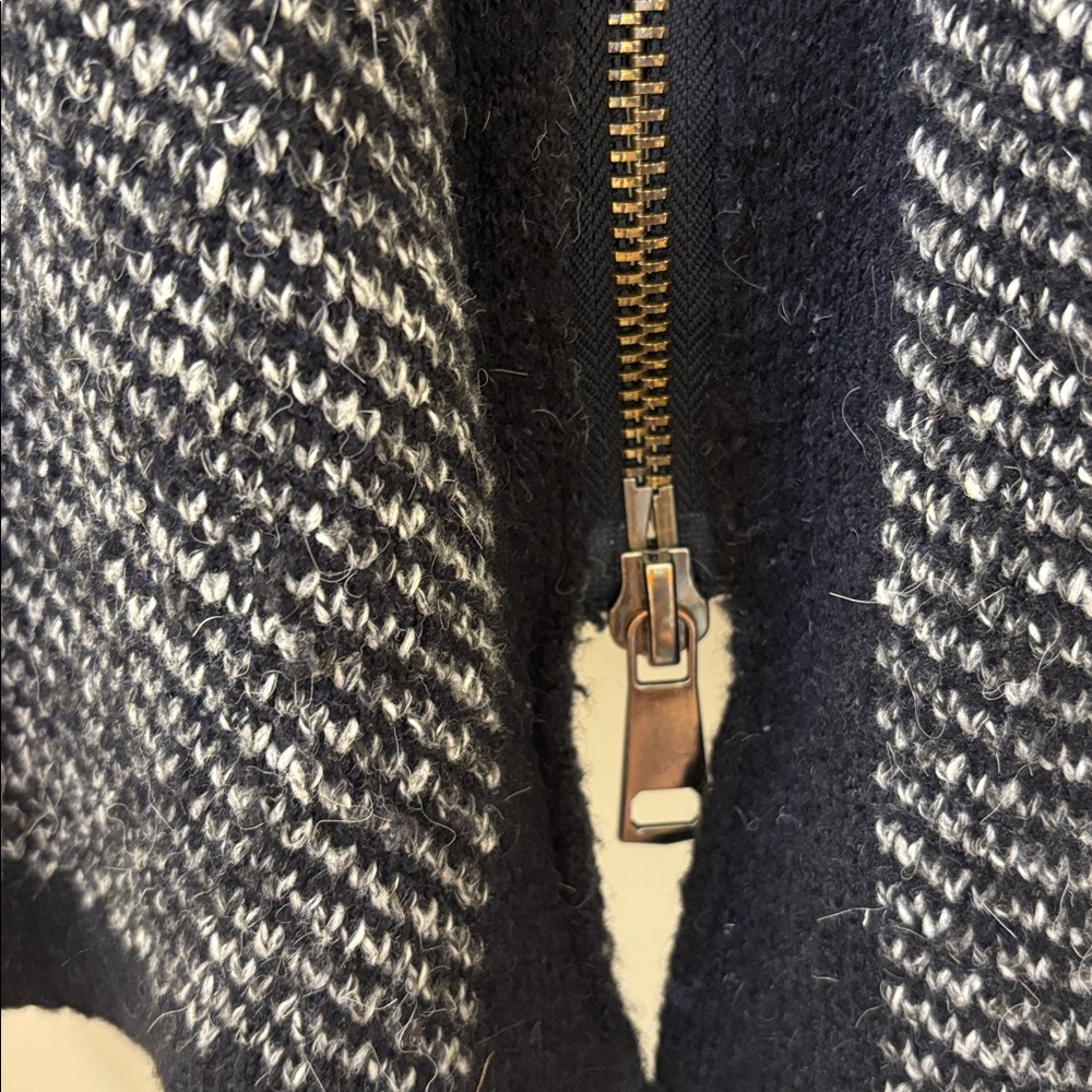 ZARA Poncho with Faux Fur Trim Hood, Sz M. - Picture 8 of 16